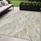 Homeroots 5' X 8' Khaki Tan And Beige Geometric Washable Indoor Outdoor Area Rug 589231 - alternate 1