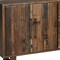 Homeroots 83" Dark Brown Distressed Reclaimed Wood Three Drawer Sideboard with Four Doors 634321 - alternate 4