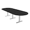 Skutchi Designs 12ft Conference Table With Power Unit | 12 Person Modular Racetrack Meeting Table | Harmony Series HAR-RAC-48X144-T-U999ST19-NA - alternate 1
