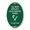 Signmission You Must Display A Valid Parking Permit to Pa, 12 In X 18 In Architectural, Heavy Gauge Aluminum A-OV-G-1218-22694 - alternate 1