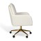 Martha Stewart Clara Upholstered Office Chair in Off White/Polished Brass CH-240231-1-CR-GLD-MS - alternate 3