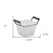 Homeroots 6" White Metal Bucket 487943 - alternate 4
