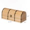 Vintiquewise Unfinished Vintage-Style Wooden Treasure Chest Dome Top Leather Bands & Front Latch QI004850 - alternate 4