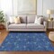 Homeroots 8' X 10' Navy Blue And Ivory Geometric Washable Indoor Outdoor Area Rug 614092 - alternate 4
