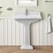 Whitehaus Collection Traditional Pedestal with an Integrated large Rectangular Bowl and Single Hole Faucet Drilling AR824-AR805-1H - alternate 3