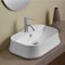 Whitehaus Collection Britannia Rectangular Above Mount Basin with Single Faucet Hole Drill B-SH09 - alternate 3