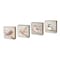 Homeroots Set of Four Brown Bird Square Wood Plaques Hanging Wall Decor, 4PK 516342 - alternate 1