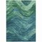 Homeroots 3' X 5' Teal Blue And Green Abstract Washable Indoor Outdoor Area Rug 618178 - alternate 5