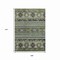 Homeroots 9' X 12' Fern Green Taupe And Ivory Tribal Washable Indoor Outdoor Area Rug 615414 - alternate 4