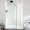 Anzzi Ember Series 74x 34in Framed Arch Fixed Shower Screen Door, Matte Black, 8mm Tempered Clear Glass SD-AZ18-01MB - alternate 1