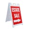 Signmission Estate Sale With Arrow, A-Frame & 2 Decals Installed, Heavy-Duty Plastic Frame SBHD-D-2436-Estate Sale With Arrow - alternate 1