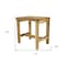 Homeroots Compact Rectangular Teak Shower Or Outdoor Bench In Natural Finish 376750 - alternate 3