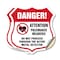 Signmission Pacemaker Wearers Shield Sign Danger! At, 4 inch X 4 inch, Vinyl Decal, 2PK SHI-D-2PACK-4-428 - alternate 1