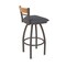 Holland Bar Stool Co Revelle 25in Swivel Counter Stool with Bronze Finish, Medium Back and Canter Storm Seat 881 - alternate 3