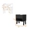 Homeroots 22" Black Wood One Drawer Nightstand 534887 - alternate 2