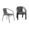 Flash Furniture Lila  Gray Rattan Indoor-Outdoor Restaurant Stack Chair, PK4 4-TLH-037-GY-GG - alternate 1