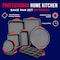Bakkenmaster 8-Piece Baking Set, Non-Stick Black Coating, Carbon Steel, Red Silicone Handles, PFOA-Free BKB8SPS8 - alternate 2