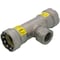 Viega MegaPressG tee P1 0.75 P2 0.75 FPT 0.5 carbon steel zinc-nickel coating 25406 - alternate 2
