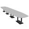 Skutchi Designs Arc Rectangle Meeting Room Table, 45 in W, 240 in L, Grey HAR-AREC-48X240-DOU.BK-U779 - alternate 1