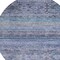 Homeroots 8' Blue Aqua And Charcoal Round Floral Washable Indoor Outdoor Area Rug 606184 - alternate 3