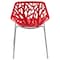 Leisuremod Modern Asbury Dining Chair with Chromed Legs, Red AC16R - alternate 4