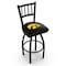 Holland Bar Stool Co 36" Blk Wrinkle Iowa Swivel Bar Stool, Jailhouse Back L01836IowaUn - alternate 1