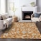 Homeroots 5' X 8' Copper Green And Gray Floral Washable Indoor Outdoor Area Rug 597843 - alternate 2