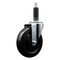 Service Caster 5'' Soft Rubber Wheel Swivel 1'' Expanding Stem Caster SCC-EX20S514-SRS-1 - alternate 1