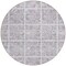 Homeroots 8' Lavender And Silver Round Medallion Washable Indoor Outdoor Area Rug 589340 - alternate 4