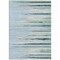 Homeroots 3' X 5' Sky Blue Aqua And Gray Striped Washable Indoor Outdoor Area Rug 597289 - alternate 3