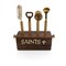 Picnic Time Family Of Brands NFL New Orleans Saints Sidecar 5-Piece Bar Tool Set, (Acacia Wood) 672-05-508-207-2 - alternate 1