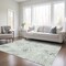 Homeroots 9' X 12' Artichoke Green And Ivory Geometric Washable Indoor Outdoor Area Rug 588266 - alternate 3