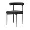 Homeroots Set of Two Black Upholstered Polyester Open Back Dining Side Chairs 569407 - alternate 4