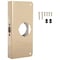 Prosource Door Reinforcer, 2-3/8 in Backset, 1-3/8 in Thick Door, Steel, Brass, 9 in H, 4 in W HSH-048SBP-PS - alternate 1