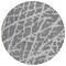 Homeroots 8' Round Charcoal Round Abstract Washable Non Skid Indoor Outdoor Area Rug 559258 - alternate 4