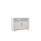 Homeroots Modern White And Natural Two Door Console Table 389028 - alternate 1