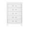 Homeroots 49" White Wood Five Drawer Dresser 564694 - alternate 1