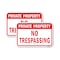 Signmission Private Property No Trespassing 1, 18'' X 24'' 2 Signs, Heavy Gauge Aluminum, 2PK A-1824-2PACK-24833 - alternate 1