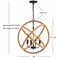 Jonathan Y Soka 4-Light 20" Adjustable Globe Metal/Rope LED Pendant, Black/Brown JYL9041A - alternate 3