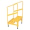 Vestil Adjust Step Stand, 2 Step, Handrail, 24x23, 43.125 Overall Height, Steel, Yellow ASP-24-HR - alternate 3