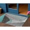 Homeroots 3' X 5' Teal Blue Aqua And Charcoal Abstract Washable Indoor Outdoor Area Rug 582890 - alternate 1