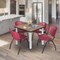 Regency Square Kee Breakroom Table W/ 4 M Stack Chairs, 48 in W, 48 in L, Noble Oak TB4848NOBPCM47BY - alternate 2
