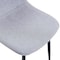 Homeroots Set of Four Gray and Black Fabric and Metal Dining Side Chairs, 4PK 719643 - alternate 2