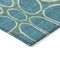 Homeroots 8' Teal Blue Ivory And Green Round Abstract Washable Indoor Outdoor Area Rug 600572 - alternate 4