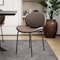 Leisuremod Servos Dining Side Chair, Upholstered Faux Leather Seat and Powder Coated Iron Frame, Light Grey SCBL-22LGR - alternate 3