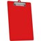 Acrimet 3 Pack Clipboard Letter Size Low Profile Clip & Side Rulers, Durable Plastic, Solid Red, 3PK 134.VM - alternate 3