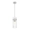 Z-Lite Fontaine 1 Light Pendant, Brushed Nickel/Clear Water, 5.75 In W x 15 In H 7002P5-ROD-BN - alternate 2