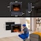 Edendirect 28.7-in W Black Wall mount LED Wall-mount Electric Fireplace with Remote Control Included ZR-EF26T - alternate 3