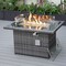 Leisuremod Mace Wicker Patio Modern Propane Fire Pit Table, Grey CFW44G-GR - alternate 3