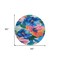 Homeroots 8' Navy Blue And Sky Blue Round Floral Washable Indoor Outdoor Area Rug 611073 - alternate 2